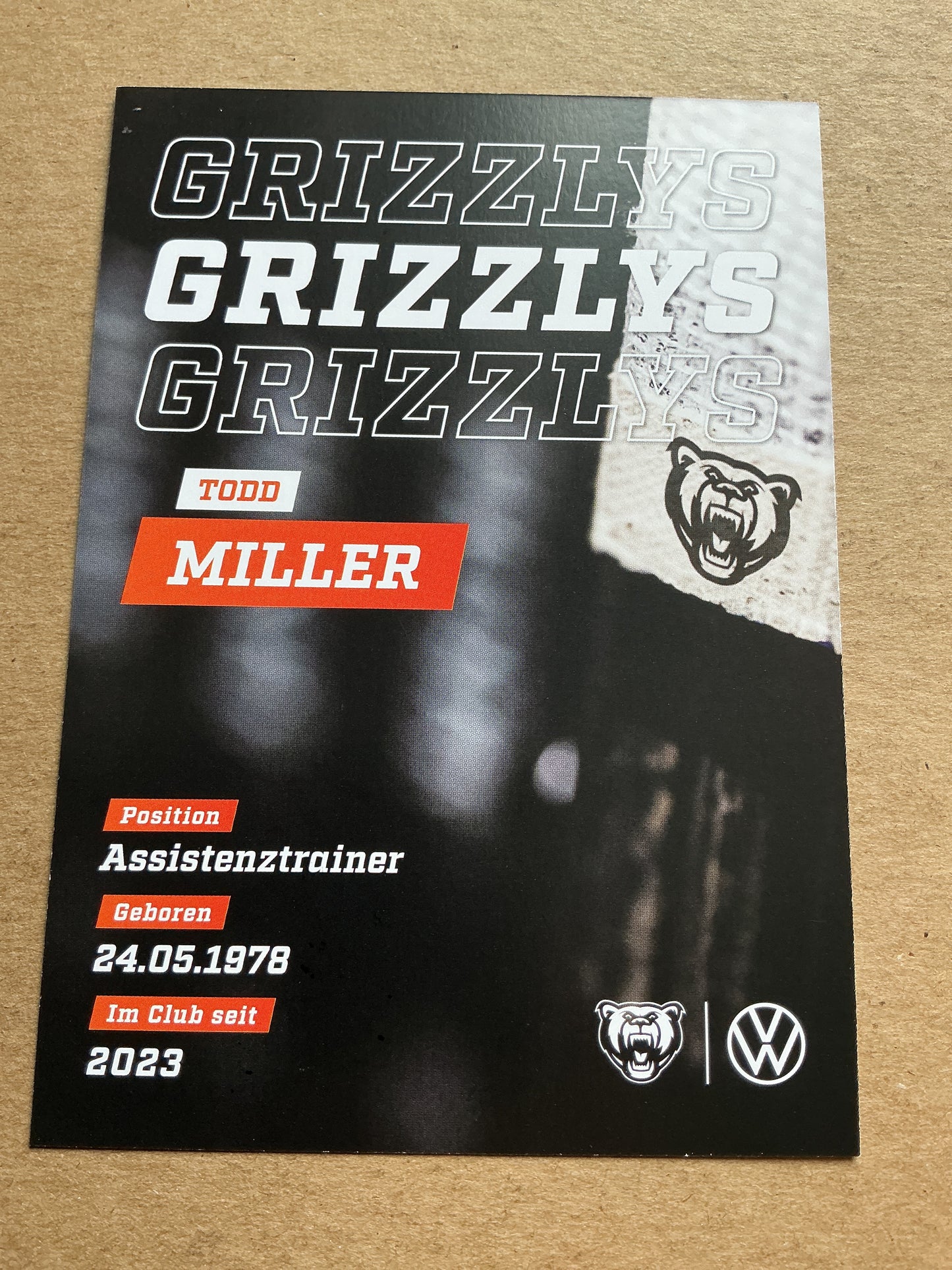Todd Miller, Canada 🇨🇦 Grizzlys Wolfsburg 2024/25 hand signed