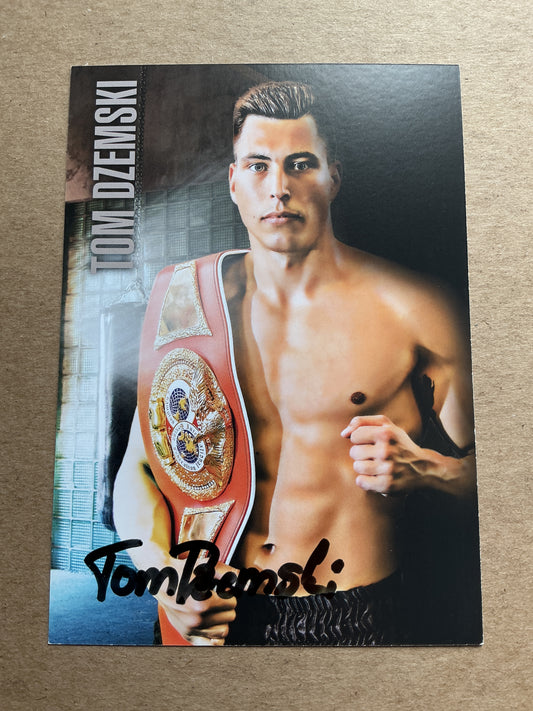 Tom Dzemski, Germany 🇩🇪 Boxing Sports 2025 hand signed