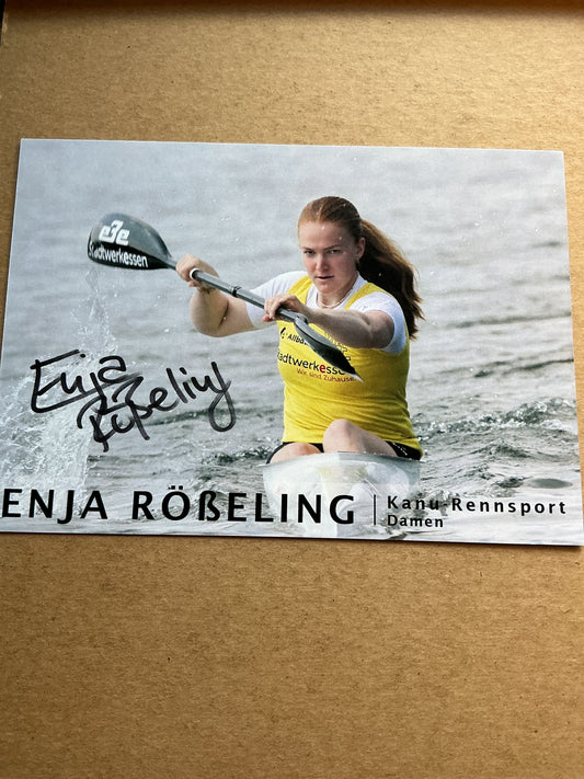 Enja Rößeling, Germany 🇩🇪 Canoeing Summer Olympics 2024 hand signed