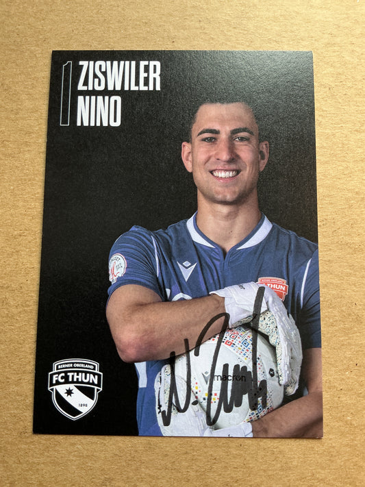 Nino Ziswiler, Switzerland 🇨🇭 FC Thun 2024/25 hand signed