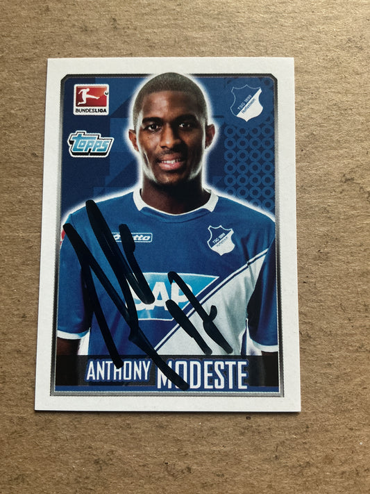 Anthony Modeste, France 🇫🇷 TSG 1899 Hoffenheim 2014/15 Topps hand signed