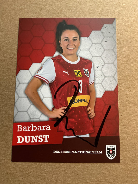 Barbara Dunst, Austria 🇦🇹 UEFA Women’s Euro 2022 hand signed