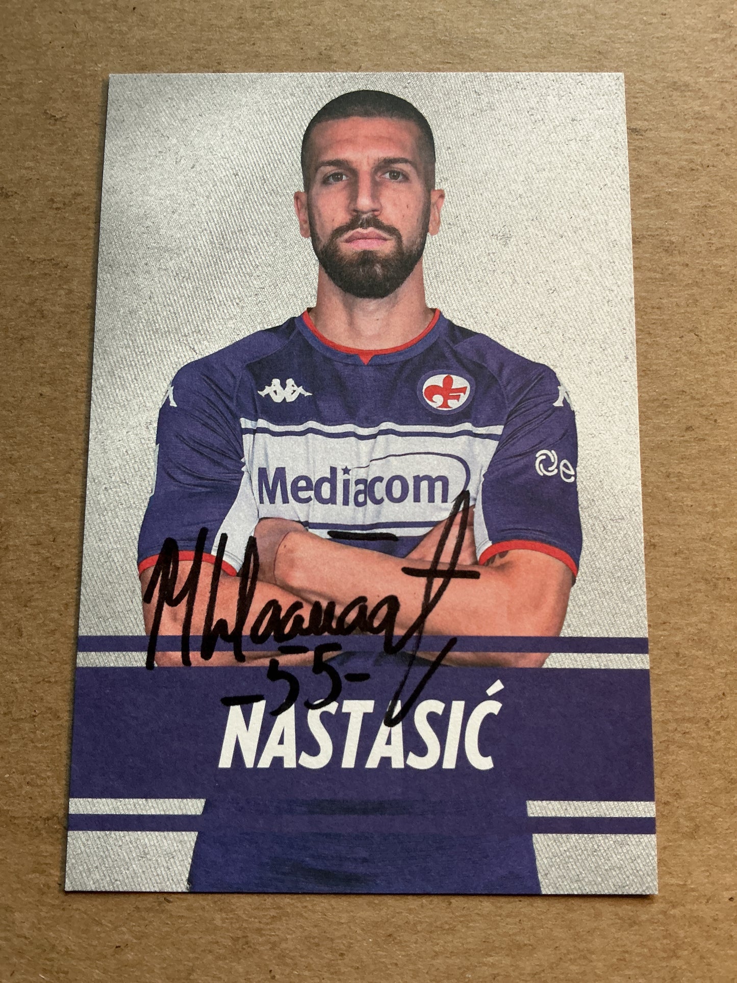 Matija Nastasić, Serbia 🇷🇸 ACF Fiorentina 2021/22 hand signed