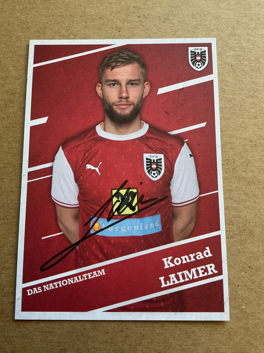 Konrad Laimer, Austria 🇦🇹 2021 hand signed