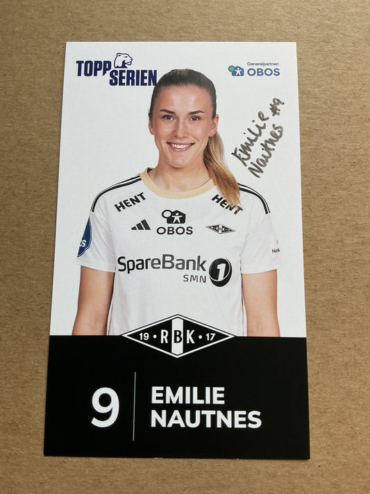 Emilie Nautnes, Norway 🇳🇴 Rosenborg BK 2023/24 hand signed