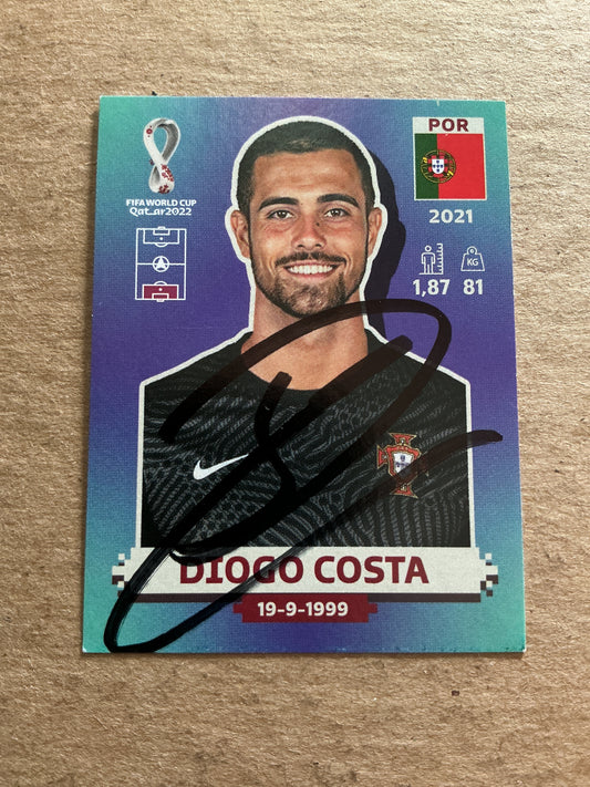 Diogo Costa, Portugal 🇵🇹 FIFA World Cup 2022 Panini hand signed