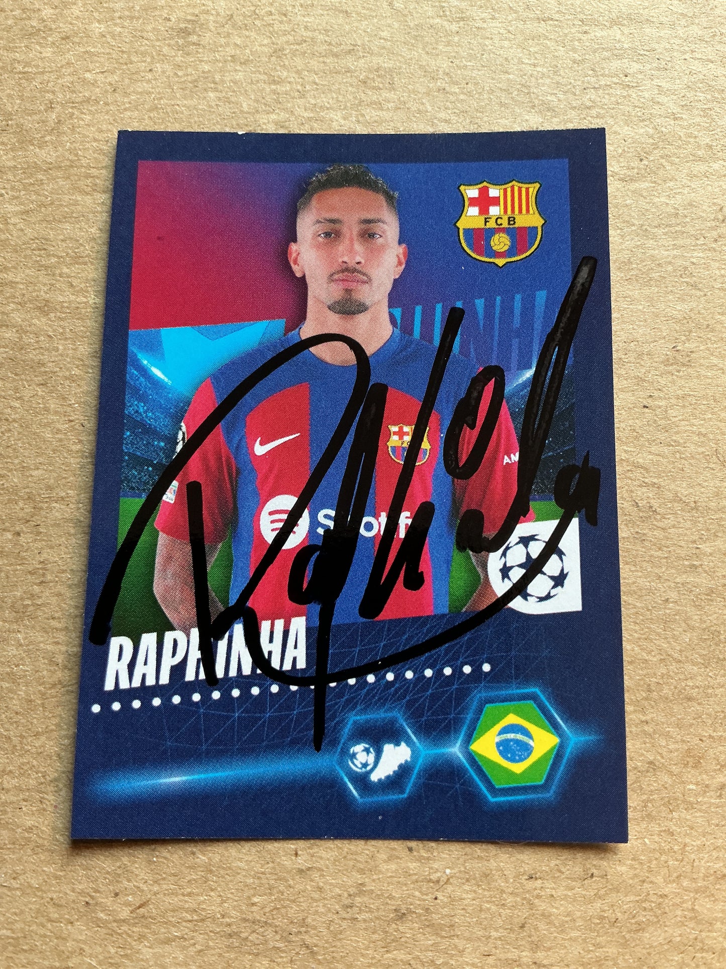 Raphinha, Brazil 🇧🇷 FC Barcelona 2023/24 Topps hand signed