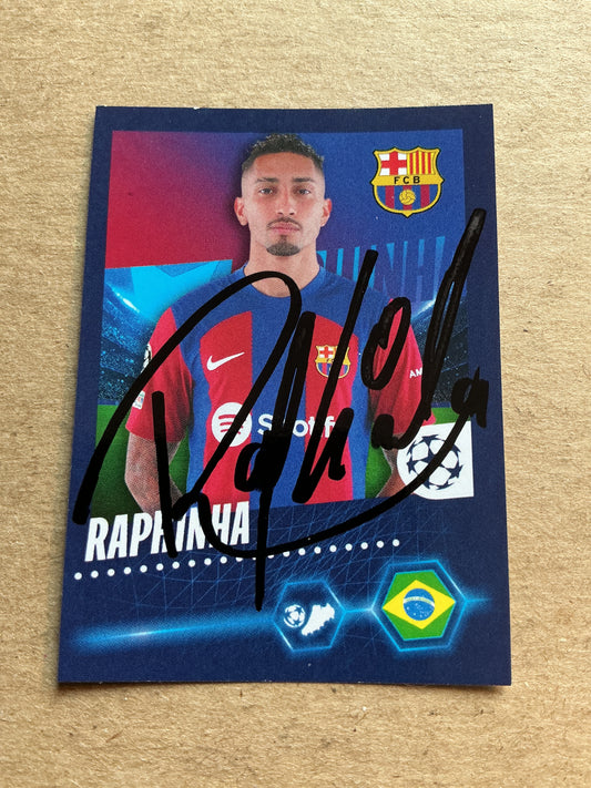 Raphinha, Brazil 🇧🇷 FC Barcelona 2023/24 Topps hand signed