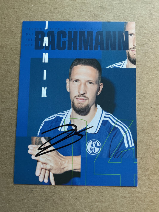 Janik Bachmann, Germany 🇩🇪 FC Schalke 04 2024/25 hand signed