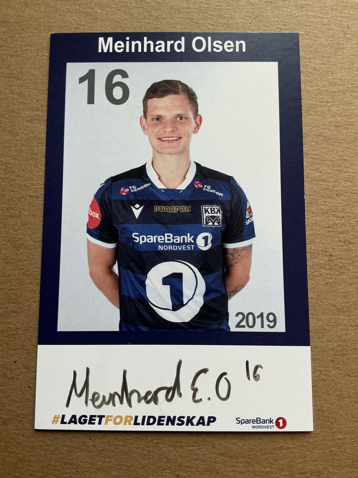 Meinhard Olsen, Faroe Islands 🇫🇴 Kristiansund BK 2019/20 hand signed
