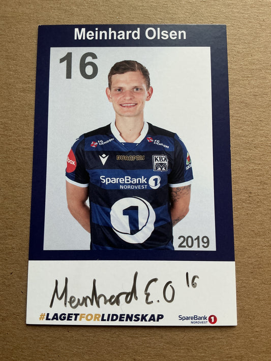Meinhard Olsen, Faroe Islands 🇫🇴 Kristiansund BK 2019/20 hand signed