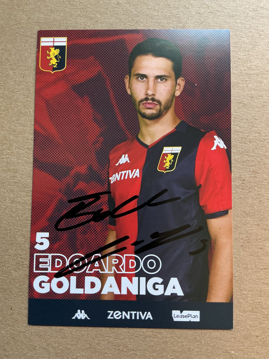 Edoardo Goldaniga, Italy 🇮🇹 Genoa CFC 2019/20 hand signed