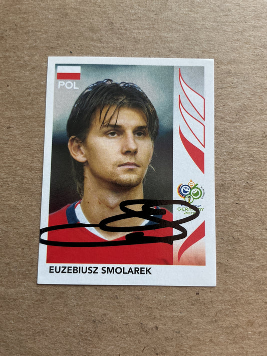 Euzebiusz Smolarek, Poland 🇵🇱 FIFA World Cup 2006 Panini hand signed