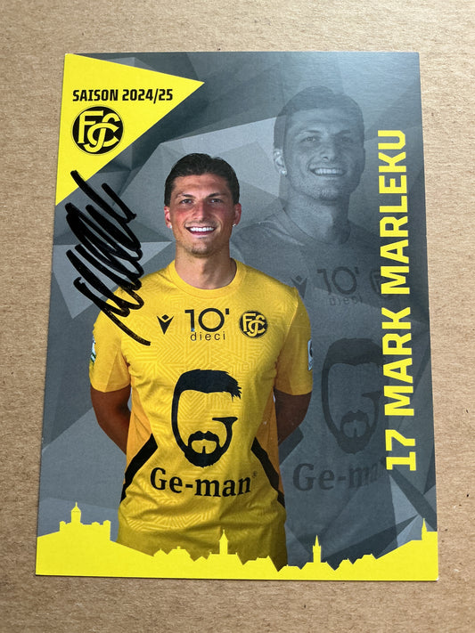Mark Maleku, Kosovo 🇽🇰 FC Schaffhausen 2024/25 hand signed