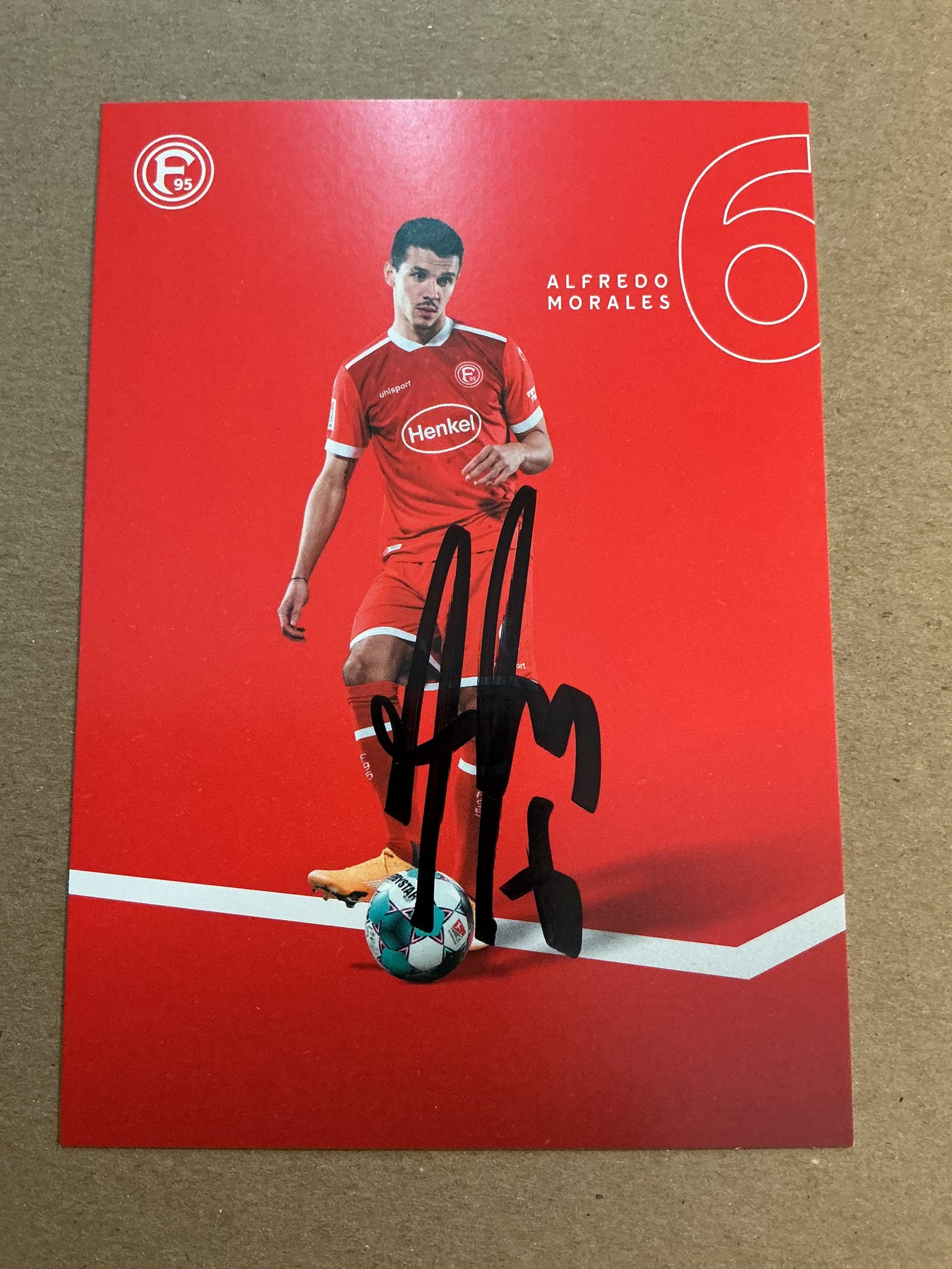 Alfredo Morales, USA 🇺🇸 Fortuna Düsseldorf 2020/21 hand signed