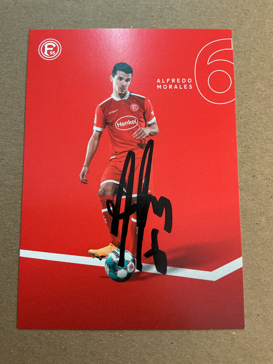 Alfredo Morales, USA 🇺🇸 Fortuna Düsseldorf 2020/21 hand signed