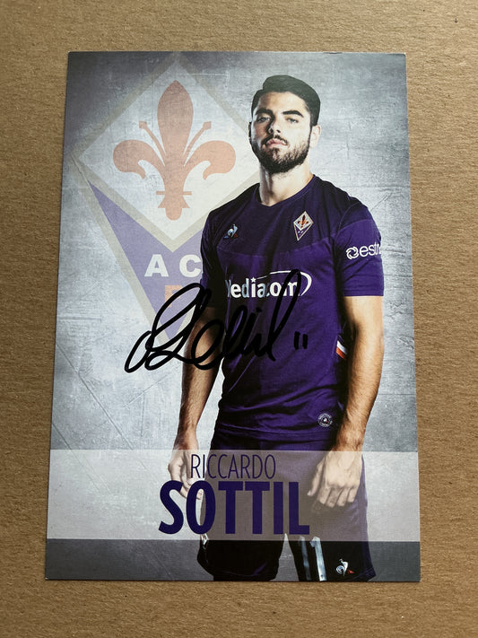 Riccardo Sottil, Italy 🇮🇹 ACF Fiorentina 2019/20 hand signed