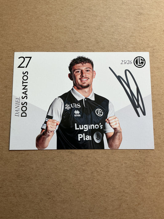 Daniel Dos Santos, Switzerland 🇨🇭 HC Lugano 2025/26 hand signed