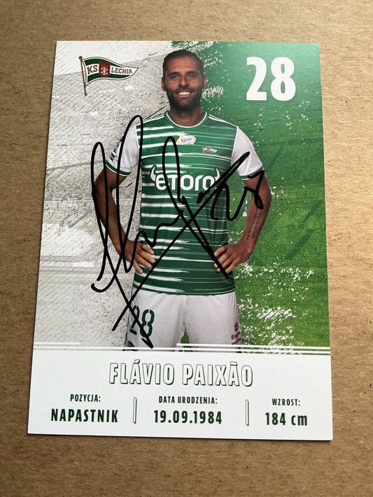 Flávio Paixão, Portugal 🇵🇹 Lechia Gdansk 2022/23 hand signed