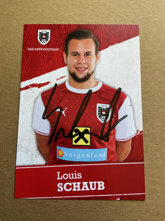 Louis Schaub, Austria 🇦🇹 UEFA Euro Cup 2020 hand signed
