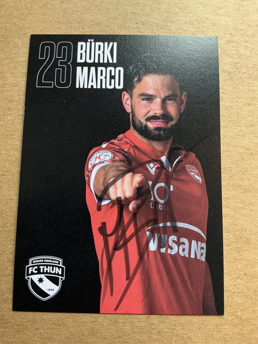 Marco Bürki, Switzerland 🇨🇭 FC Thun 2024/25 hand signed