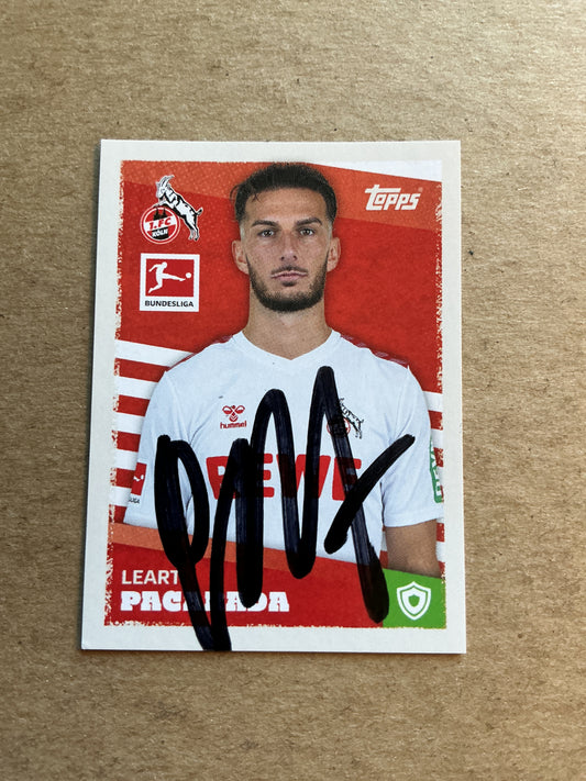Leart Paqarada, Kosovo 🇽🇰 1.FC Köln 2023/24 Topps hand signed