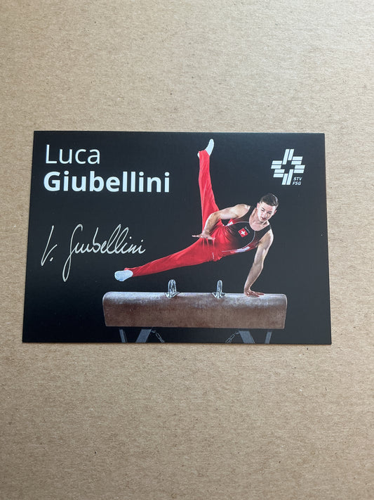 Luca Giubellini, Switzerland 🇨🇭 Gymnastics Summer Olympics 2024 hand signed