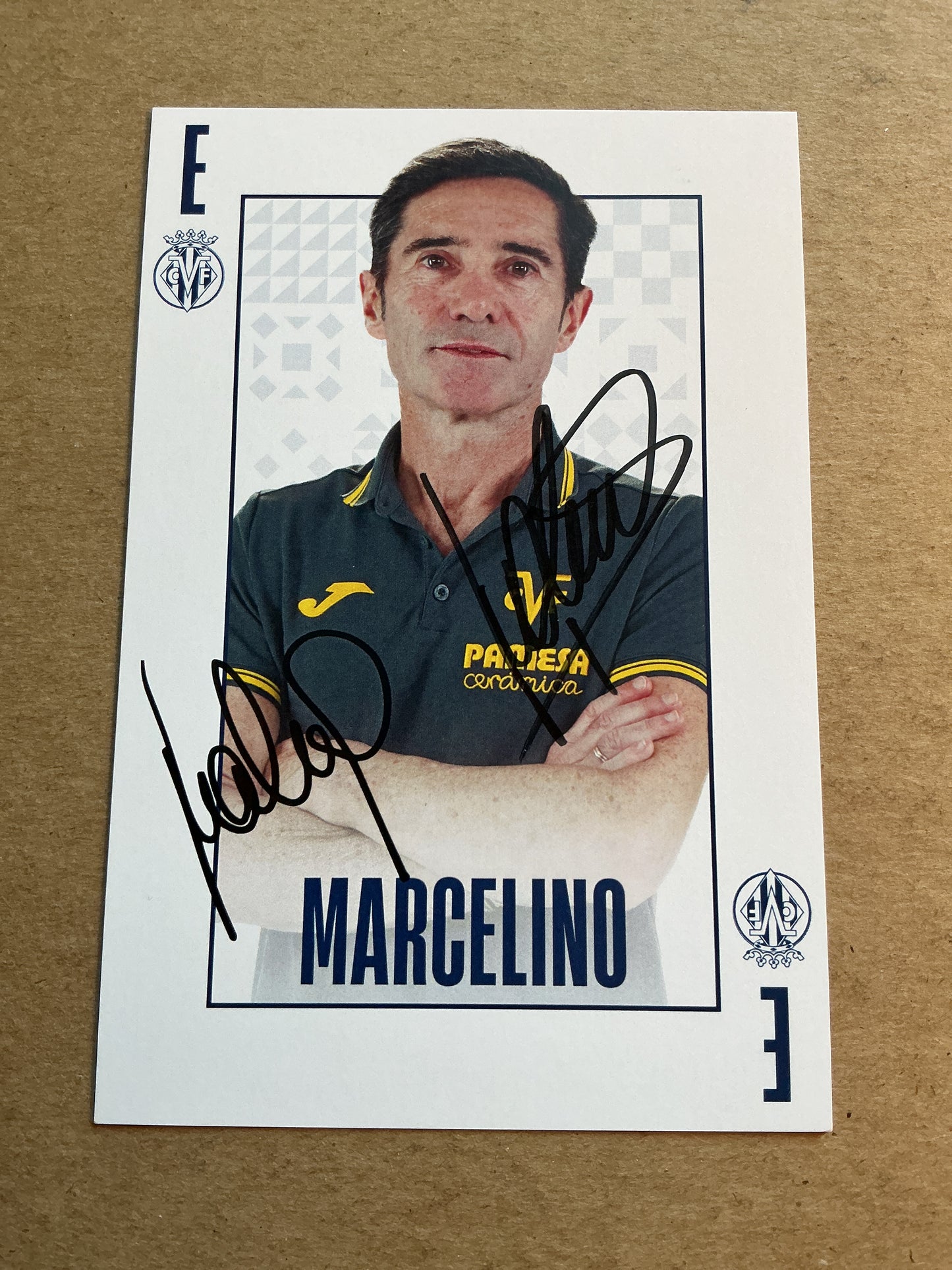 Marcelino García Toral, Spain 🇪🇸 Villarreal CF 2024/25 hand signed