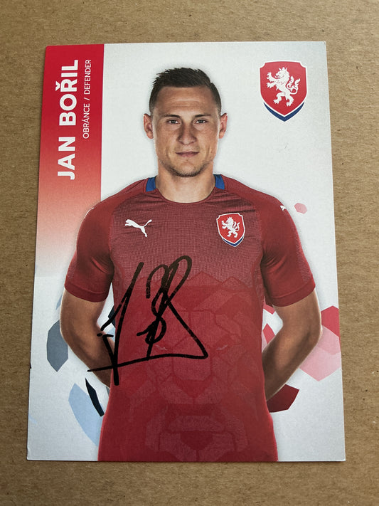 Jan Boril, Czech Republic 🇨🇿 2021 Slavia Prague hand signed