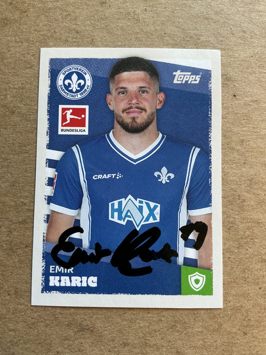 Emir Karic, Austria 🇦🇹 SV Darmstadt 98 2023/24 Topps hand signed
