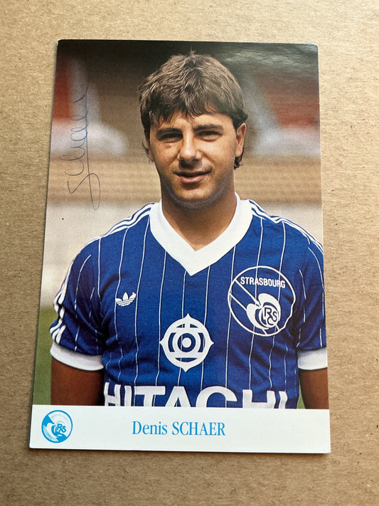 Denis Schaer, France 🇫🇷 RC Strasbourg 1983/84  hand signed