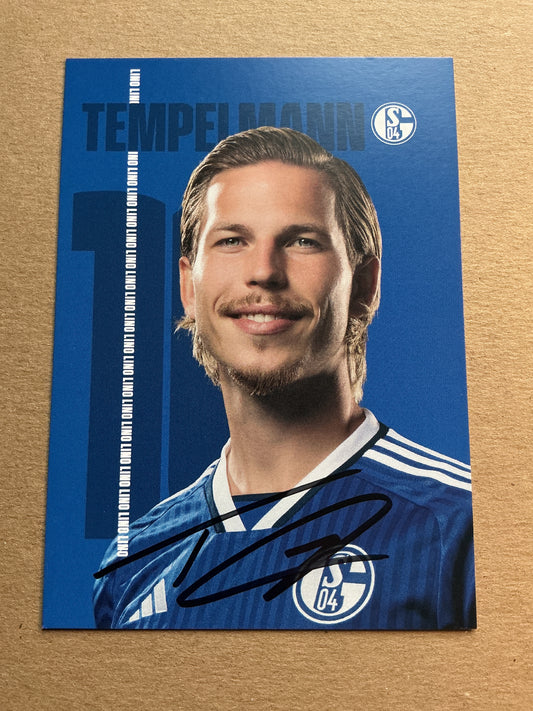 Lino Tempelmann, Germany 🇩🇪 FC Schalke 04 2023/24 hand signed