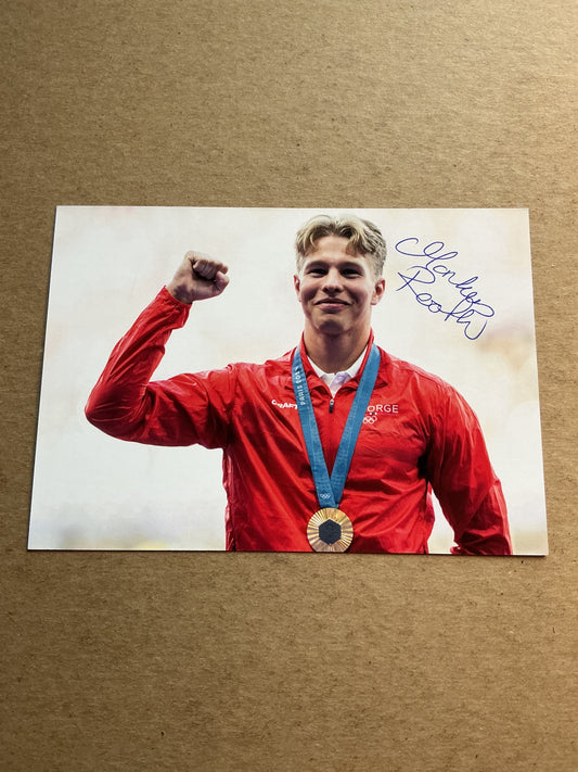 Markus Rooth, Norway 🇳🇴 Athletics Summer Olympics 2024 hand signed