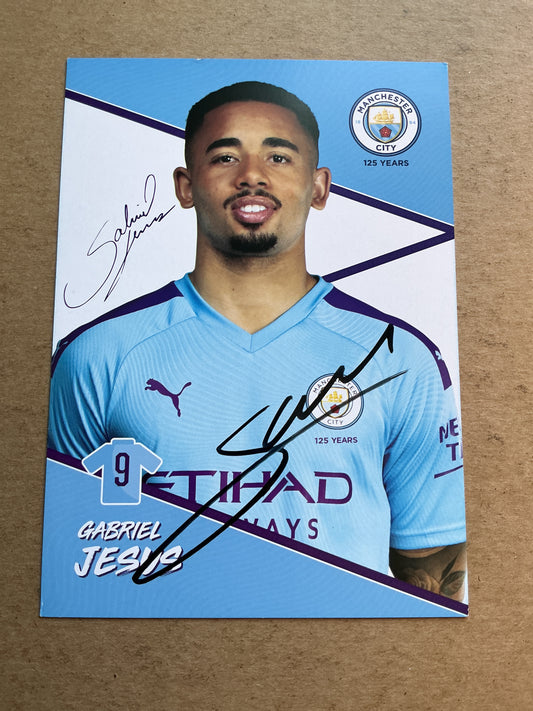 Gabriel Jesus, Brazil 🇧🇷 Manchester City 2019/20 hand signed
