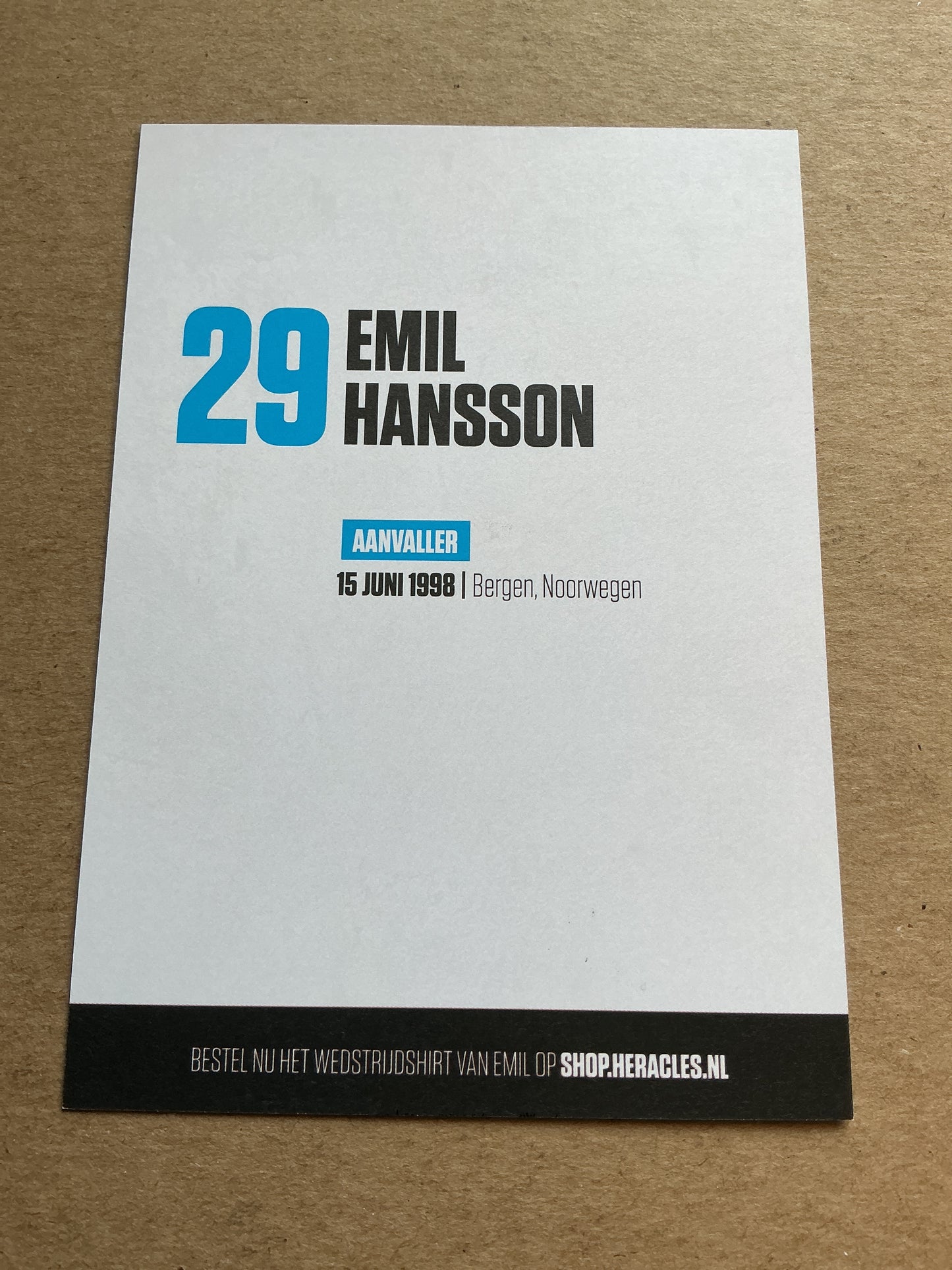 Emil Hansson, Norway 🇳🇴 Heracles Almelo 2023/24 hand signed