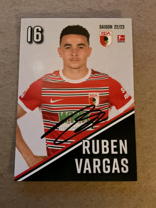 Ruben Vargas, Switzerland 🇨🇭 FC Augsburg 2022/23 hand signed