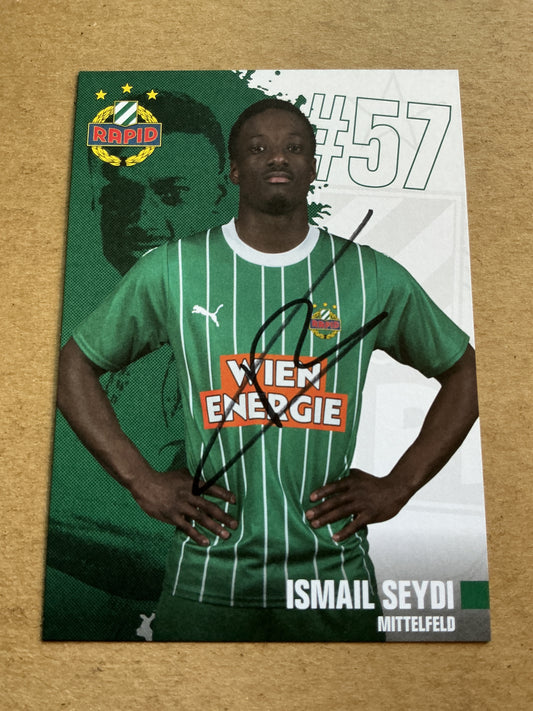 Ismail Seydi, France 🇫🇷 SK Rapid Wien 2023/24 hand signed