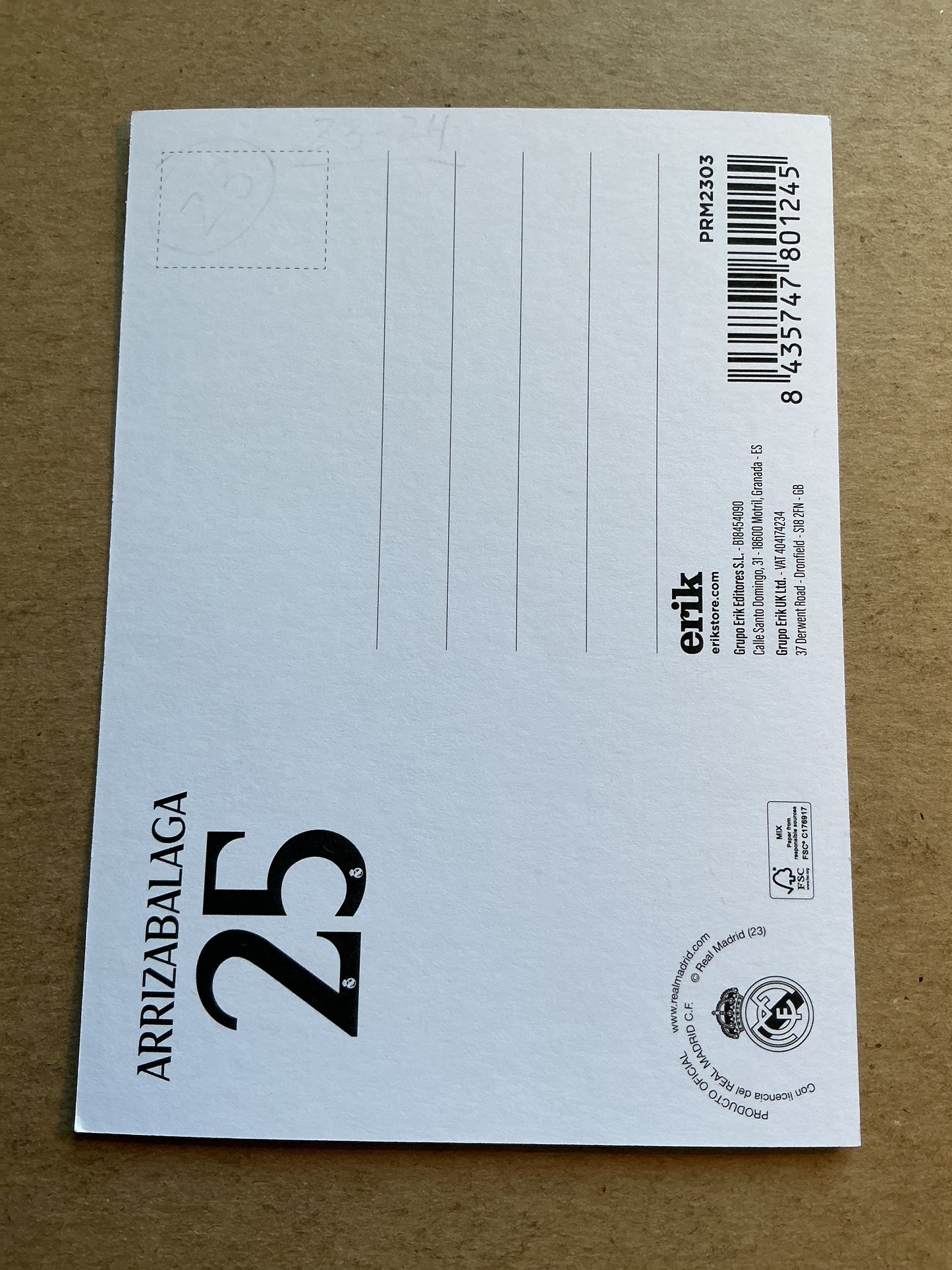 Kepa Arrizabalaga, Spain 🇪🇸 Real Madrid 2023/24 hand signed