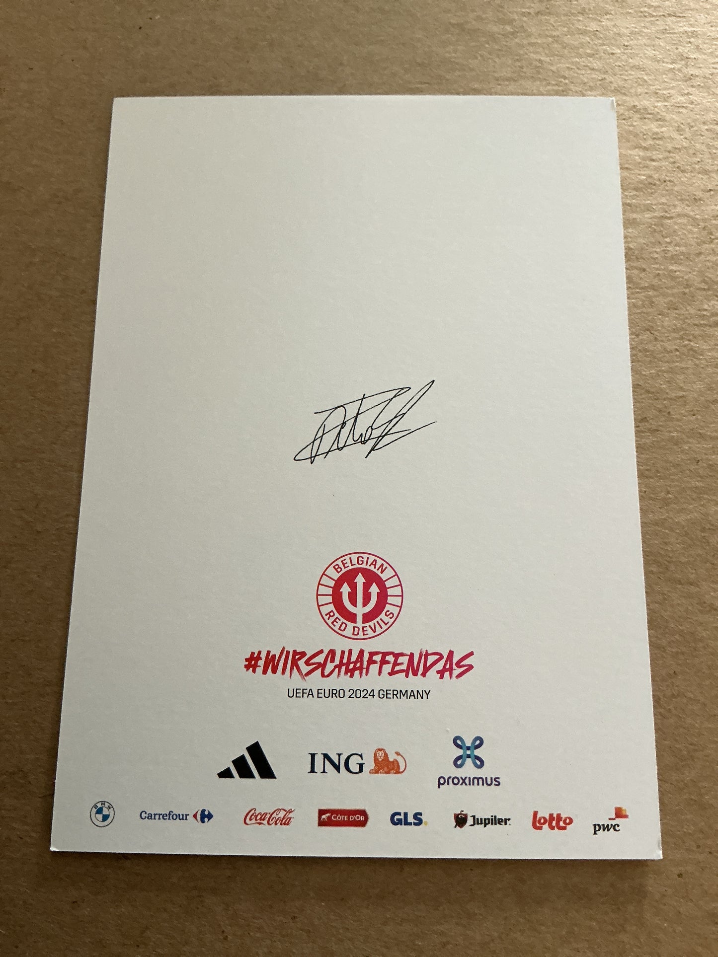 Zeno Debast, Belgium 🇧🇪 UEFA Euro 2024 Sporting CP hand signed