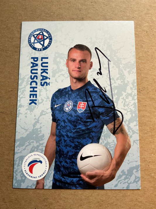 Lukas Pauschek, Slovakia 🇸🇰 UEFA Euro Cup 2020 hand signed