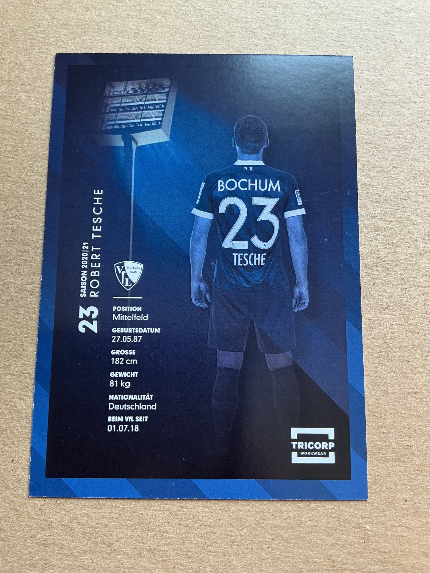 Robert Tesche, Germany 🇩🇪 VfL Bochum 2020/21 hand signed