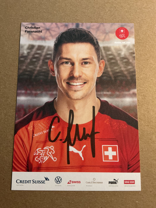 Christian Fassnacht, Switzerland 🇨🇭FIFA World Cup 2022  hand signed