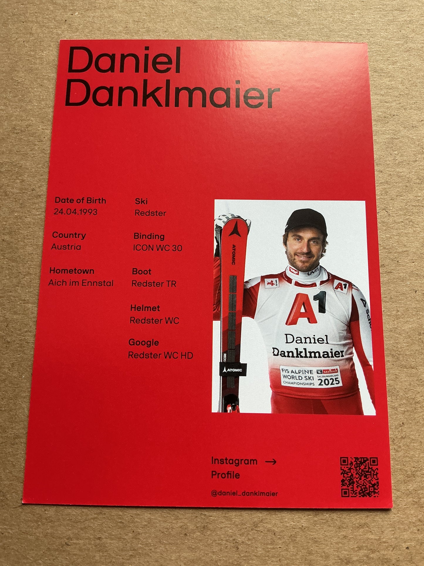 Daniel Dankmaier, Austria 🇦🇹 Alpine Winter Sports 2024/25 hand signed