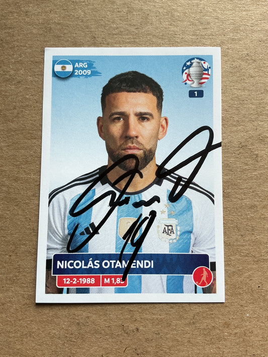 Nicolas Otamendi, Argentina 🇦🇷 Copa America 2024 Panini hand signed