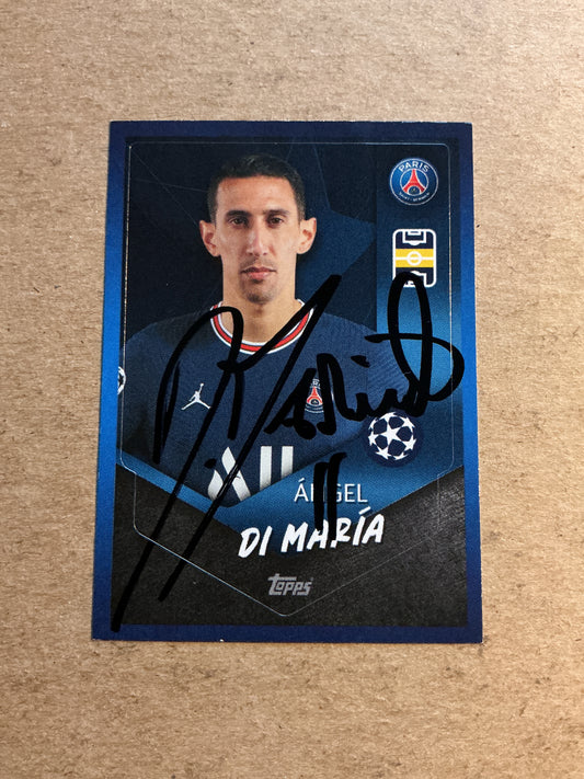 Angel di Maria, Argentina 🇦🇷 Paris Saint-Germain 2021/22 Topps hand signed