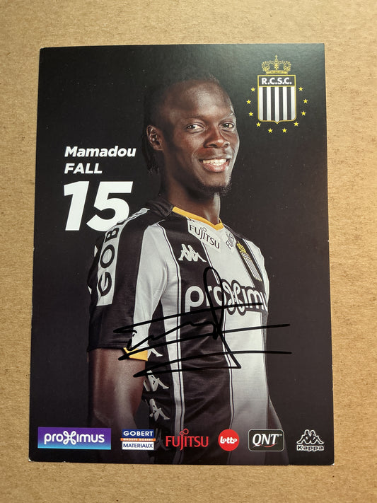 Mamadou Fall, Senegal 🇸🇳 Royal Charleroi SC 2019/20 hand signed