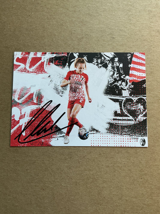 Lisa Karl, Germany 🇩🇪 SC Freiburg 2023/24 hand signed