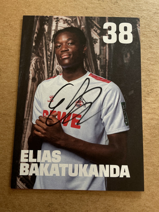Elias Bakatukanda, Germany 🇩🇪 1.FC Köln 2023/24 hand signed