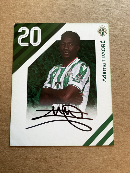 Adama Traore, Mali 🇲🇱 Ferencvaros TC 2024/25 hand signed