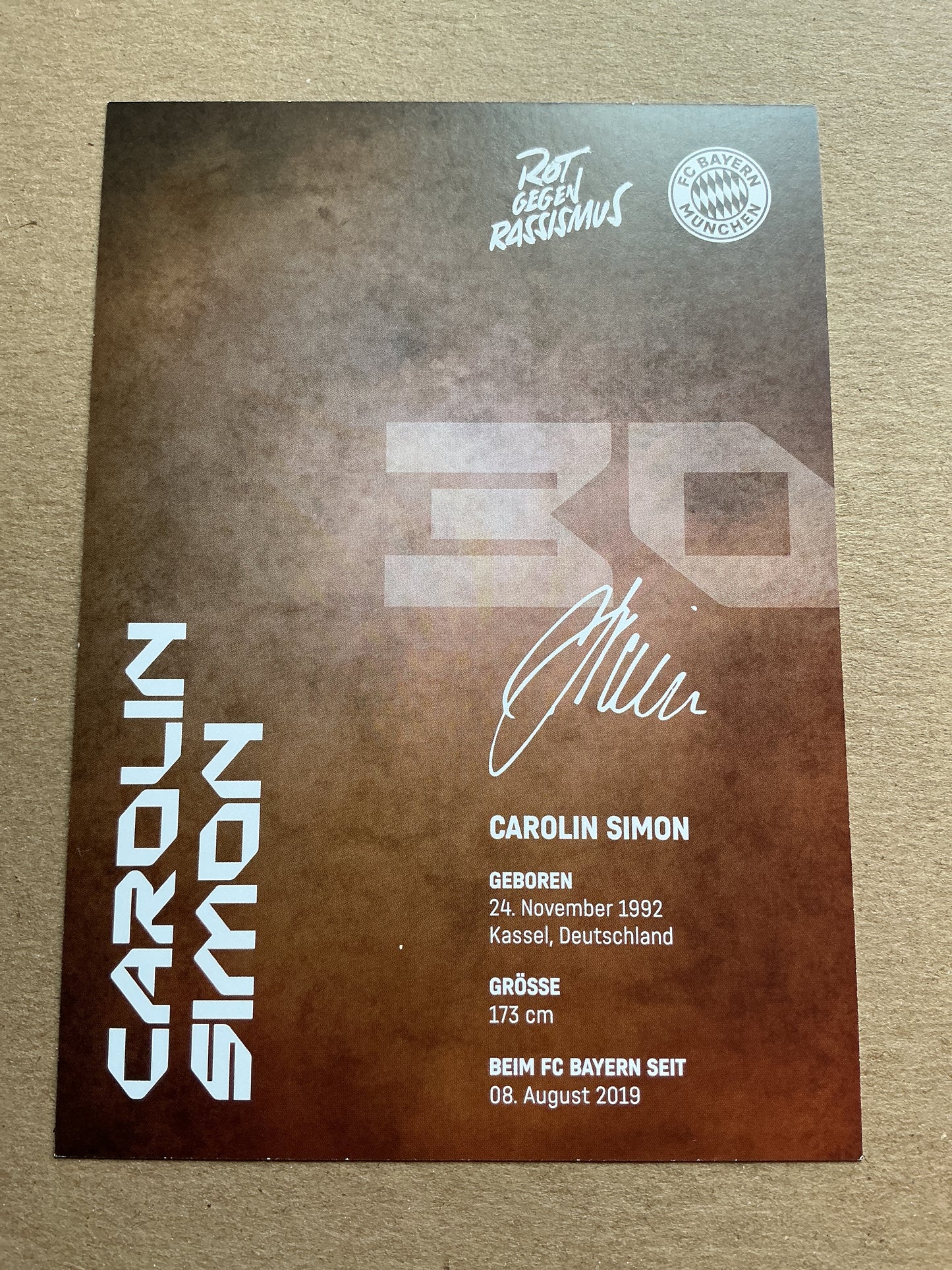 Carolin Simon, Germany 🇩🇪 FC Bayern Munich 2024/25 hand signed